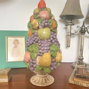Fruit Topiary Holland Company Ceramic Pastels Rare